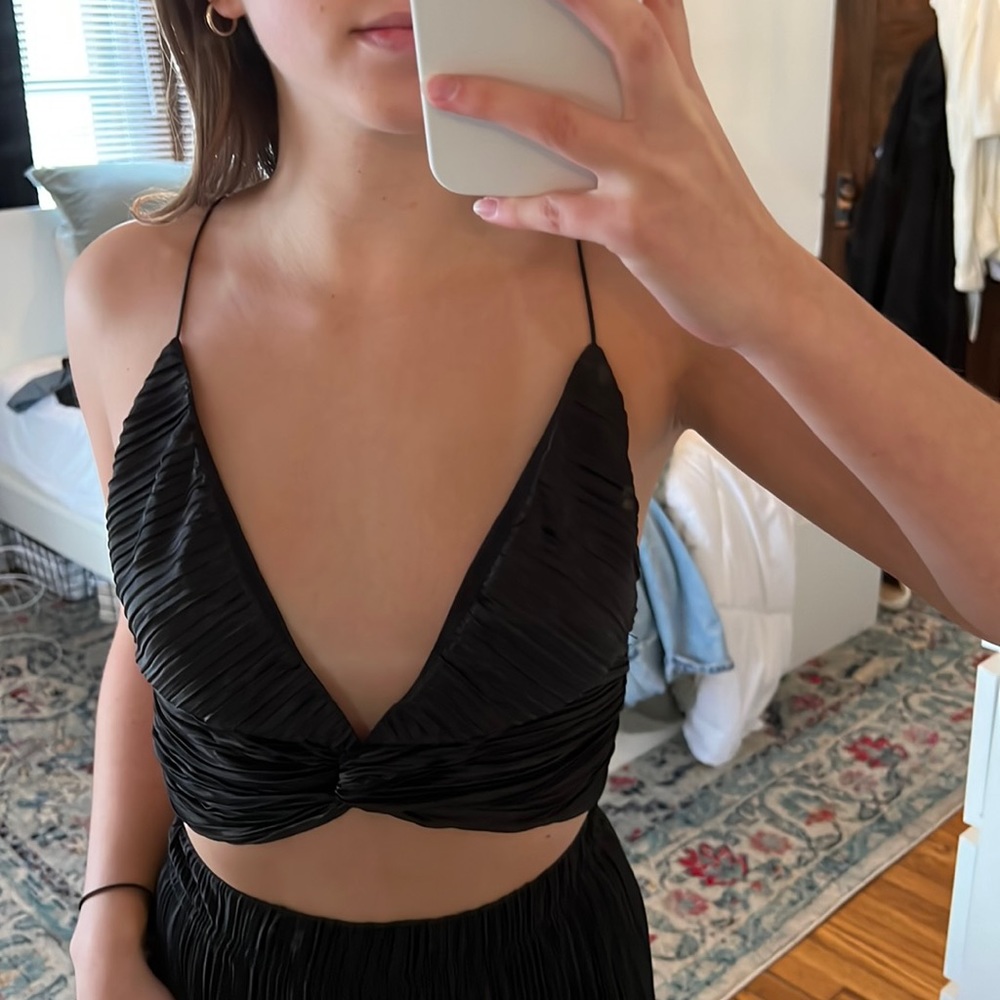 Urban Outfitters Satin Plunge Top
